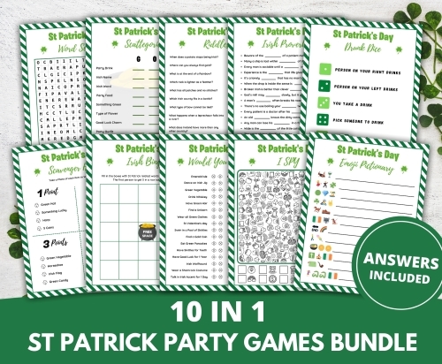 St Patricks Day Party Games Bundle